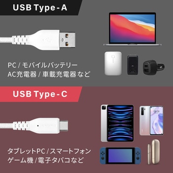 急速充電3A/データ転送 Type-A to Type-Cケーブル OWL-CBA4CAシリーズ OWLTECH(オウルテック)