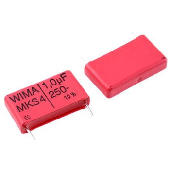 WIMA フィルムコンデンサ，160 V ac， 250 V dc，1μF，±10% WIMA