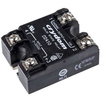 Sensata Crydom ソリッドステートリレー 最大負荷電流:10 A rms 最大負荷電圧:280 V rms 表面実装， D2410 Sensata / Crydom