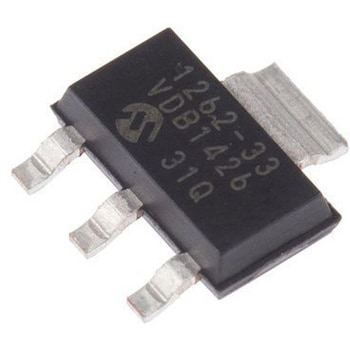 Microchip 電圧レギュレータ 低ドロップアウト電圧 3.3 V， 3+Tab-Pin， TC1262-3.3VDB MICROCHIP
