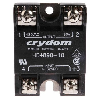 Sensata Crydom ソリッドステートリレー 最大負荷電流:90 A 最大負荷電圧:530 V パネルマウント， HD4890-10 Sensata / Crydom