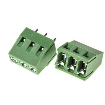 RS PRO 基板用端子台， 5mmピッチ ， 1列， 3極， 緑 RS PRO