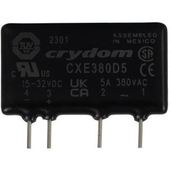 Sensata Crydom ソリッドステートリレー 最大負荷電流:5 A 最大負荷電圧:530 V ac 基板実装， CXE380D5 Sensata / Crydom