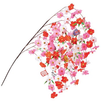 正月飾り 大枝イラスト梅シダレ185cm アズワン