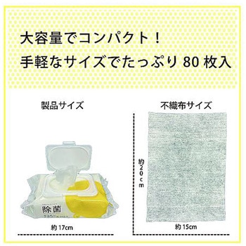 sndek除菌キッチンアルコールクロス 1ケース 80枚×36個入 - 服部製紙