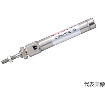 標準マイクロシリンダ 内径Φ16MM ストローク10MM 押出単動基本形 配管横方向マウントネジ付 有接点2線式表示灯有スイッチ付 リード線3M New-Era(ニューエラー)