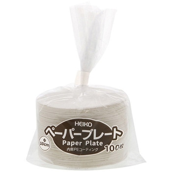 ペーパープレート 10cm 白 100枚入 HEIKO