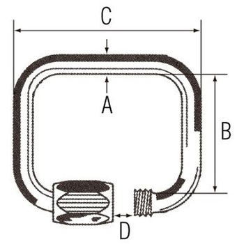 22x27.5x3.5mm クイックリング スチール/Zinc エスコ