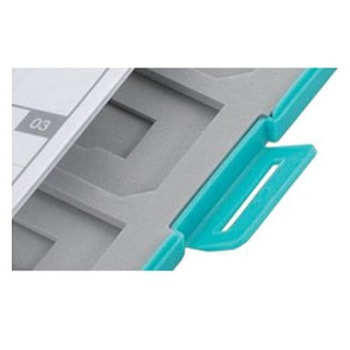 SD/micro SDカードケース 12枚収納/ブラック エスコ