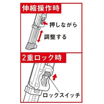 0.82m 専用脚立 伸縮脚 エスコ