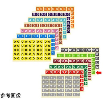 カラーナンバーラベル ラテラル 10シート CNL-Lシリーズ 日本ホップス