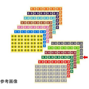 カラーナンバーラベル ラテラル 10シート CNL-Lシリーズ 日本ホップス