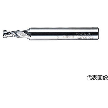 2枚刃アルミ加工用 ハイスKHAスーパースクエアエンドミルショット刃長 S 14mm 三菱マテリアル