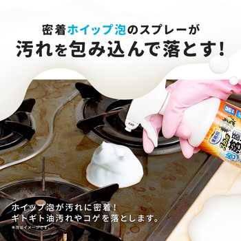 スカッと固着油を落とす泡スプレー キッチンクリーナー剤 アイメディア