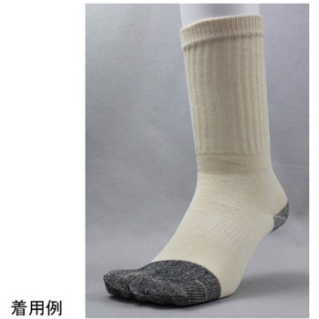 ばつぐんソックス指又キナリ 4足組 福徳産業