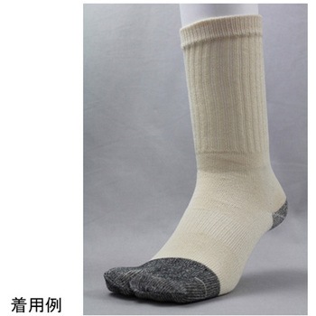ばつぐんソックス指又キナリ4足組 福徳産業