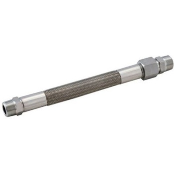 T640-15Ax800L SMSNM SUS304 フッ素樹脂プライアブルホース 6角ニップル+袋ナット・オスアダプター SUS304 テクノフレックス 84387654