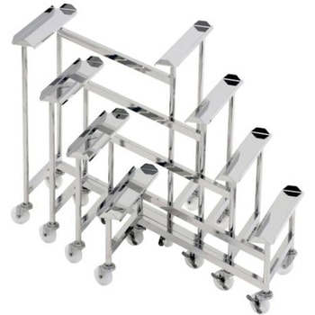 ステンレスZ型キャリー SUS75Φナイロン車2J2JS 640×415×600 テックサス(旧：本庄厨房機器製作所)