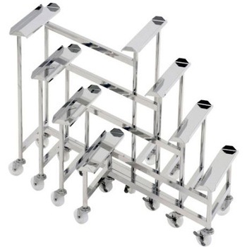 ステンレスZ型キャリー SUS75Φナイロン車2J2JS 600×400×750 テックサス(旧：本庄厨房機器製作所)