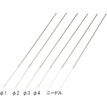 ニクロムループ 柄付 ニードル 線径0.8mm 全長200mm 10本入 ステム