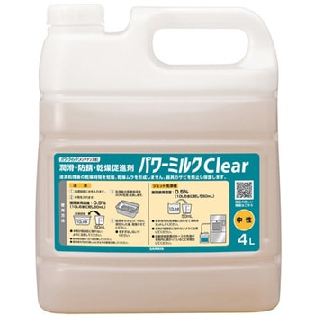 パワークイック 潤滑・防錆・乾燥促進剤 パワーミルクClear 4L SARAYA(サラヤ)