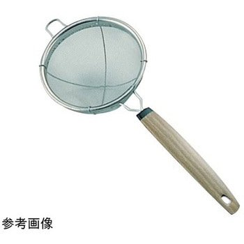 18-8 PC柄木目茶こし ダブル 中 アズワン