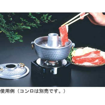 アルミ槌目しゃぶ鍋 白仕上 砺波商店