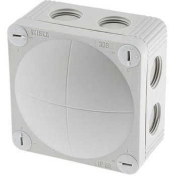 WISKA ジャンクションボックス， ポリプロピレン， グレー， 85 x 85 x 51mm IP66 WISKA