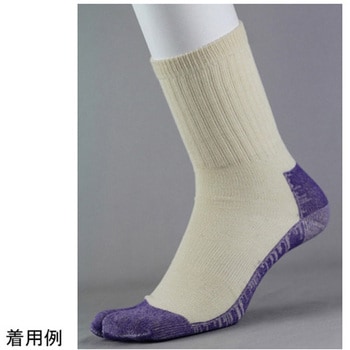 指又付 粋な二重底ソックス 4足組 福徳産業