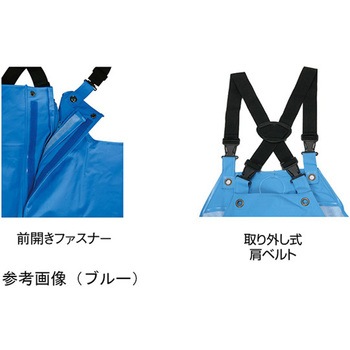 サロペット前ファスナー付 LLLサイズ ホワイト 阪神素地