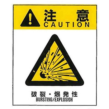 警告ラベル 注意13 013 破裂・爆発性 中 57mm×48mm 50枚入 - アズワン