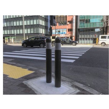 40km/h衝突対応 車両進入防止車止めプロテクトボラードBSK-114キイロ15 アズワン