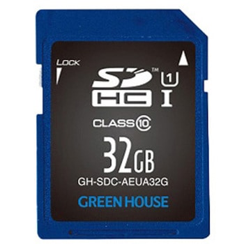 データ復旧サービス付 SDHCメモリーカード UHS-I クラス10 グリーンハウス