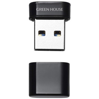 小型USB3.1 Gen1 メモリー 32GB ブラック グリーンハウス