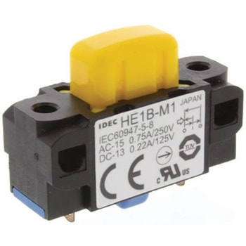 Idec イネーブルスイッチ， ラッチ， サイド， 単極単投(SPST)， HE1B-M1 IDEC(和泉電気)