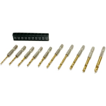 鉄工用ショートタイプドリル刃セット 10本組 WIZ'A