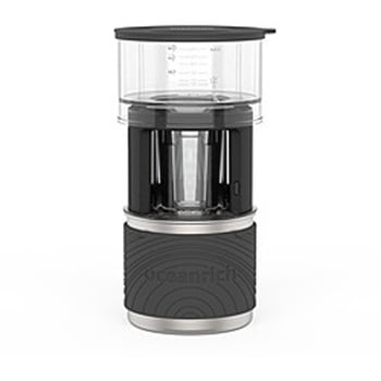 UQ-ORX7BL 360度電動回転ドリッパー・マグカップセット oceanrich X7シリーズ コーヒー/煎茶 ハイブリッドモデル Black  Black UQ-ORX7BL uniq(ユニーク)