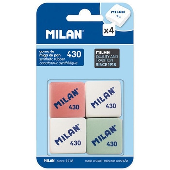 消しゴム 430×4個 ブリスター MILAN
