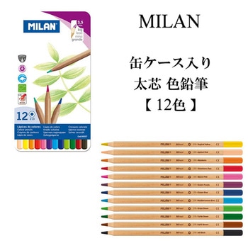 メタル缶入 色鉛筆12色セット MILAN