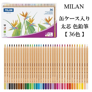メタル缶入 色鉛筆36色セット MILAN