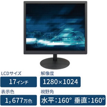 17インチ スクエア型LCDモニター(HDMI/VGA) ブロードウォッチ