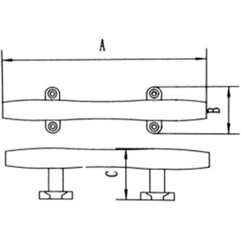 クリート ステンレスSUS316 370mm トップウォーター