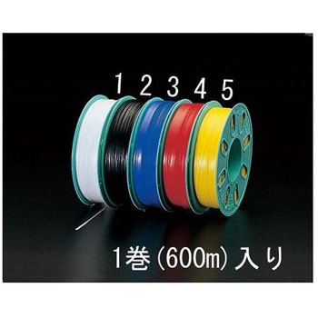 4.0mmx600m ビニタイ PVC製/白 エスコ