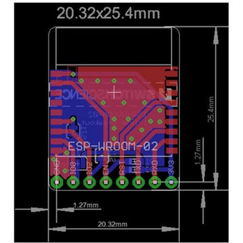 ESP-WROOM-02ピッチ変換用基板 シンプル版 スイッチサイエンス