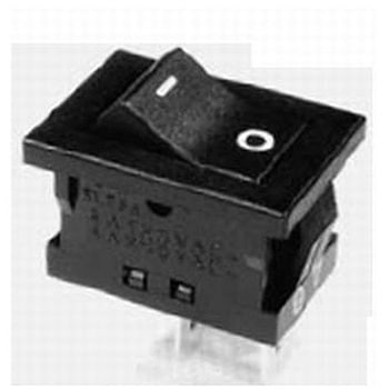 小形ロッカースイッチ ON-OFF タブ端子 ニデックコンポーネンツ(旧:日本電産コパル電子)