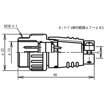 NJCアダプタ シェルΦ16・8極 七星科学研究所