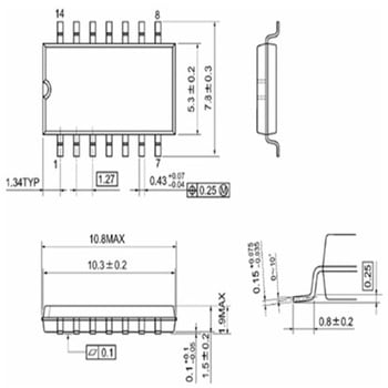 4回路 2入力NANDゲート CMOS SOP14 東芝