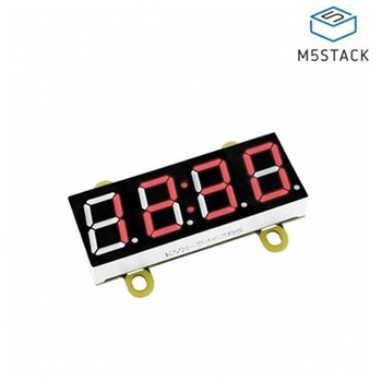 M5Stack用赤色7セグメント4桁デジタルクロックユニット M5Stack