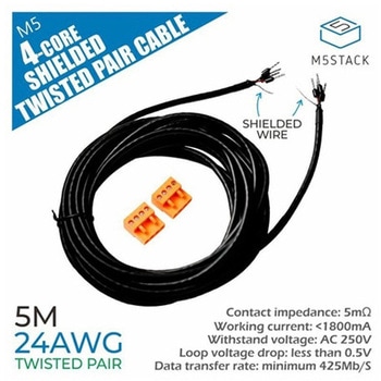 24AWG 4芯シールドツイストペアケーブル 500cm M5Stack