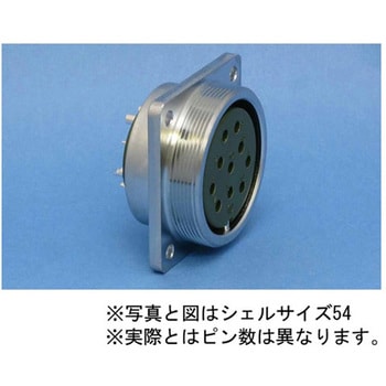 NCSレセプタクル シェルΦ60・10極 七星科学研究所